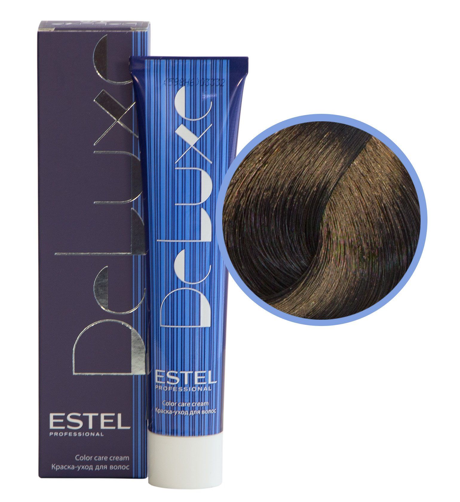 4/0 Шатен Краска для волос Estel DeLuxe 60 мл | ALEKS Beauty